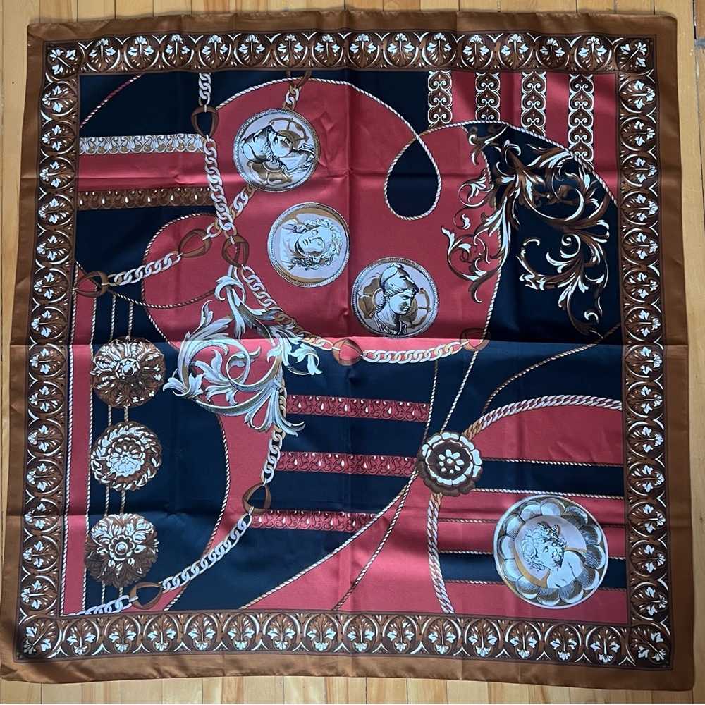 Source Unknown Red and Black Scarf